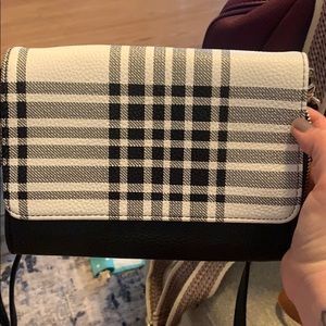 Black & White Buffalo Plaid Clutch